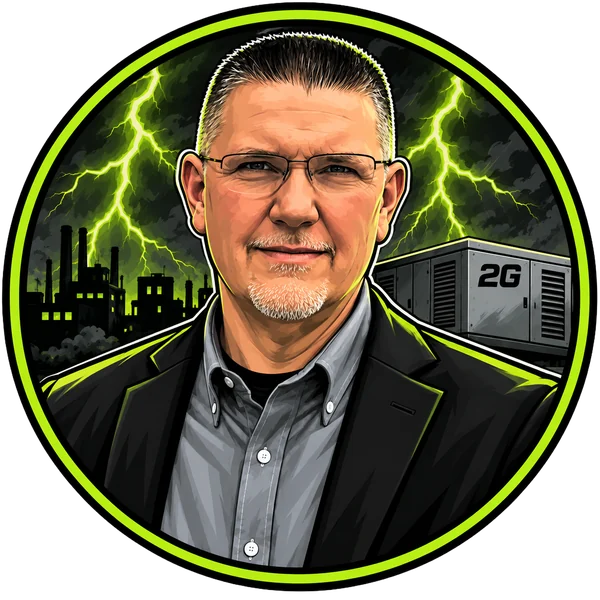 Illustrated portrait of Jeff Palicki Sr., Research and Business Development at 2G Power Solutions