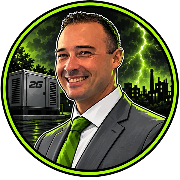 Illustrated portrait of Jesse Gould, Senior Technician at 2G Power Solutions